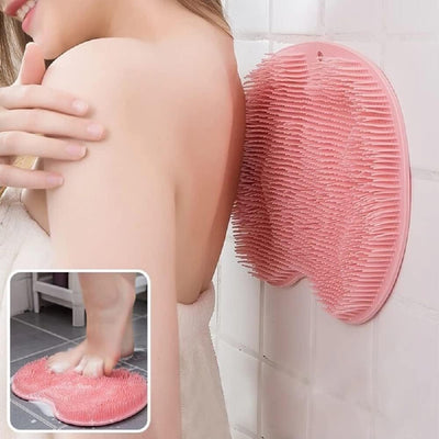 Dubkart Bathroom accessories Non-Slip Foot Back Shower Scrub with Suction Cups