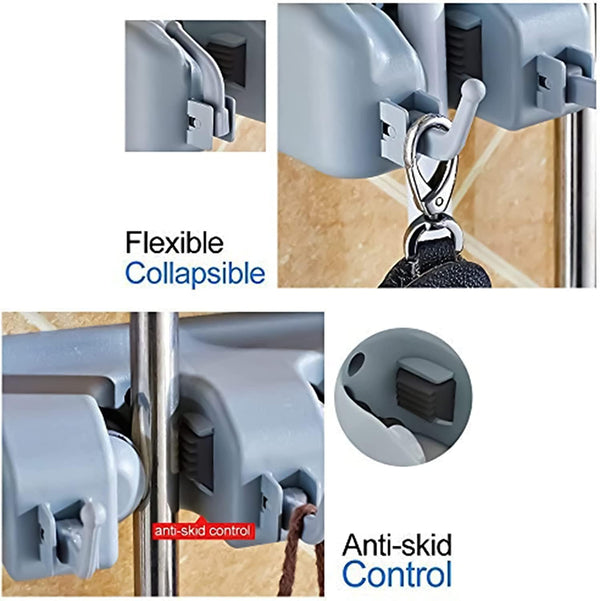 Dubkart Bathroom accessories T56 Wall Mounted Mop And Broom Hanger