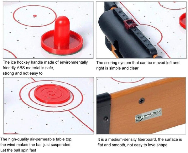 Dubkart Board games Wooden Mini Air Hockey Tabletop Game Battery Operated