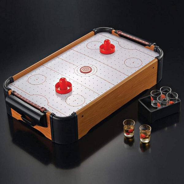 Dubkart Board games Wooden Mini Air Hockey Tabletop Game Battery Operated