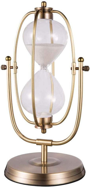 Dubkart Brass-Tone Rotating Vintage Hourglass Home Décor
