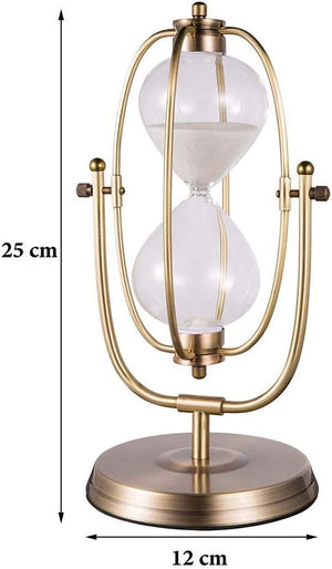 Dubkart Brass-Tone Rotating Vintage Hourglass Home Décor