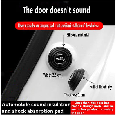 Dubkart Car care 4 PCS Car Door Shock Absorber Anti-Collision Insulation Gasket