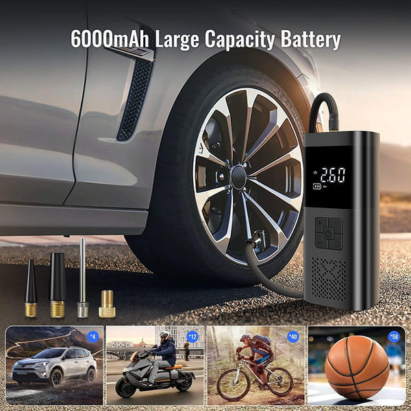 Dubkart Car care Cordless Tire Inflator Portable Air Compressor Pump 150 PSI
