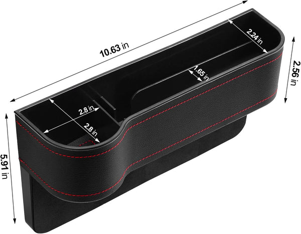 Dubkart Car Seat Seat Gap Filler Storage Organizer with Cup Holder