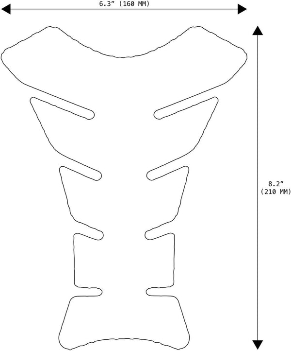 DubKart Carbon Fiber Looks Black Motorcycle Bike Fuel Tank Pad Sticker 3D Decal