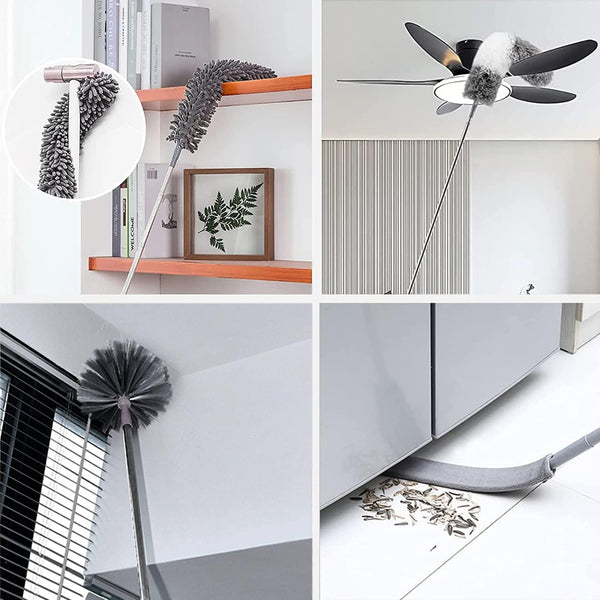 Dubkart Cleaning 5 PCS Extra Long Microfiber Feather Duster Set