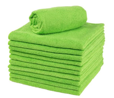 Dubkart Cleaning 5 PCS Green Microfiber Cloth Set Car Home Cleaning