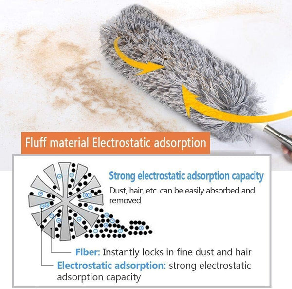 Dubkart Cleaning Extra Long Telescopic Feather Duster for CLeaning