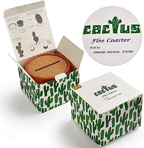 Dubkart Coasters DIY Cactus Potted Coasters with Holder