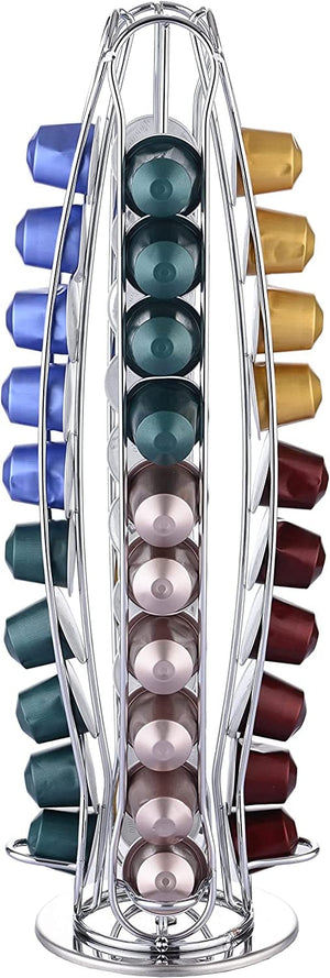 Dubkart Coffee accessories 360 Degree Rotating 40 Coffee Capsule Pod Holder Stand (Nespresso Classic)