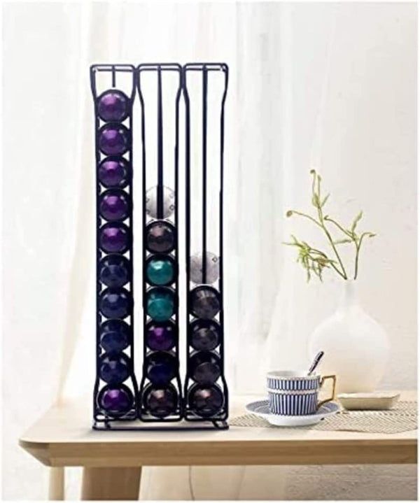 Dubkart Coffee accessories 60 PCS Coffee Capsules Holder Nespresso Coffee Pods (Black)