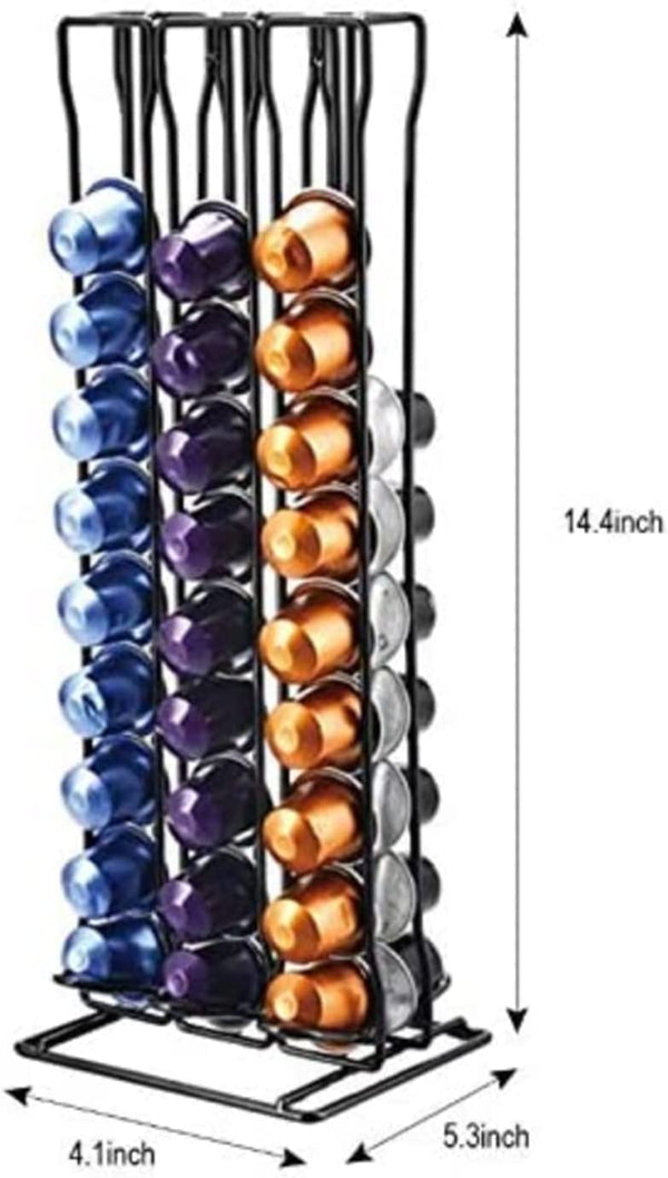 Dubkart Coffee accessories 60 PCS Coffee Capsules Holder Nespresso Coffee Pods (Black)