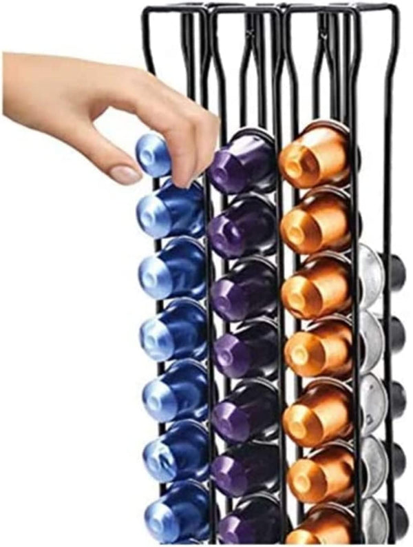 Dubkart Coffee accessories 60 PCS Coffee Capsules Holder Nespresso Coffee Pods (Black)