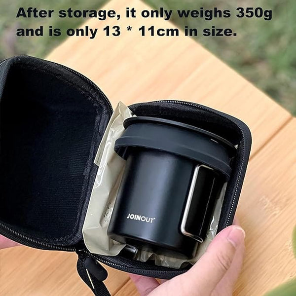 Dubkart Coffee accessories DUBKART Portable Drip Coffee Set for Traveling with 20 Pcs V60 Paper Cone Filters, Collapsible Silicone Dripper LFGB Certified, Easy to Clean