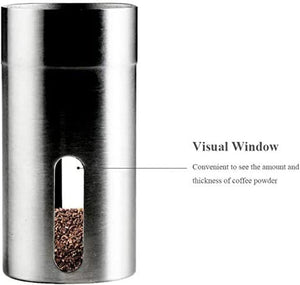 Dubkart Coffee accessories Manual Coffee Grinder Conical Burr Mill Brushed Stainless Steel (Silver)