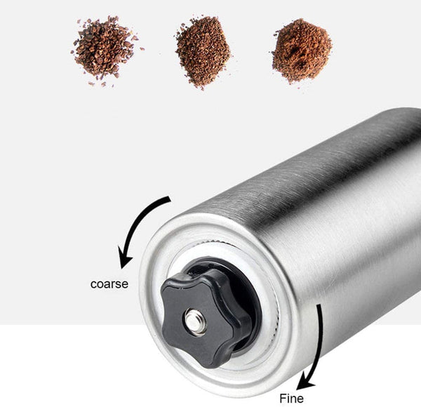 Dubkart Coffee accessories Manual Coffee Grinder Conical Burr Mill Brushed Stainless Steel (Silver)