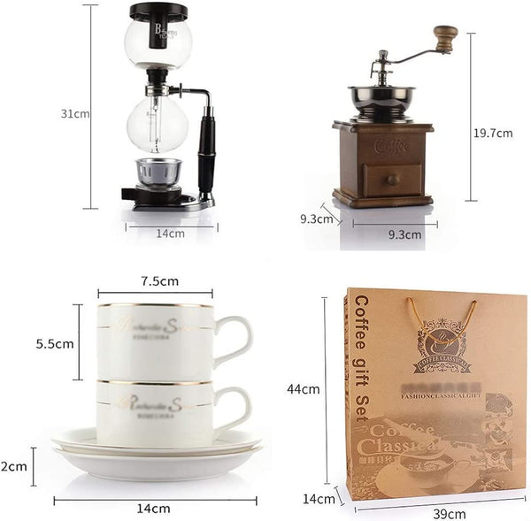Dubkart Coffee accessories Siphon Vacuum Coffee Maker Gift Set