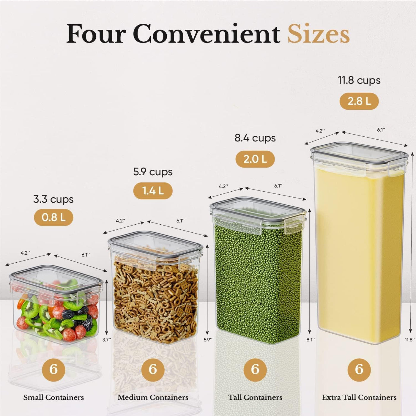 Dubkart Containers & Storage 24 PCS Airtight Kitchen Food Storage Containers
