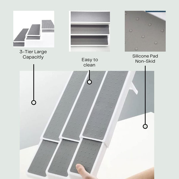 Dubkart Containers & Storage 3 Tier Spice Bottle Shelf Rack