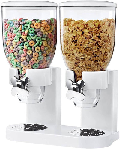 Dubkart Containers & Storage Airtight Double Container Cereal Candy Dispenser