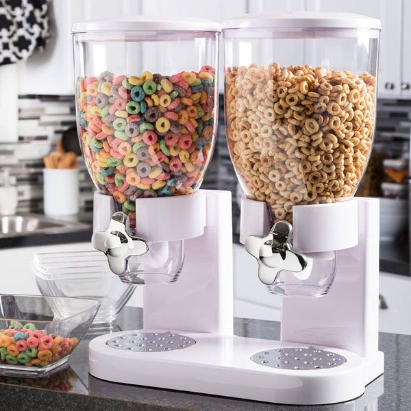 Dubkart Containers & Storage Airtight Double Container Cereal Candy Dispenser