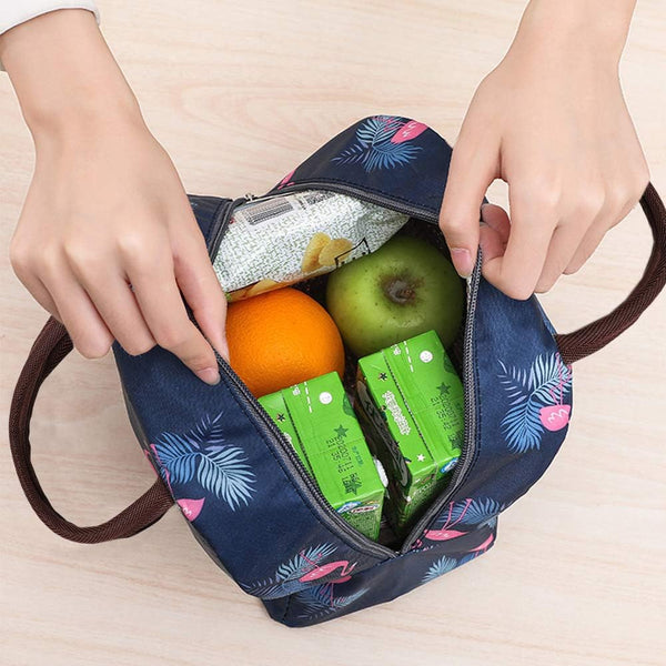 Dubkart Containers & Storage Flamingo Printed Bento Waterproof Insulated Hot Cool Food Lunch Bag