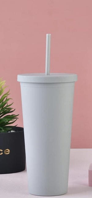 Dubkart Cups and glasses Double Wall Coffee Tea Juice Water Sipper with Lid and Straw