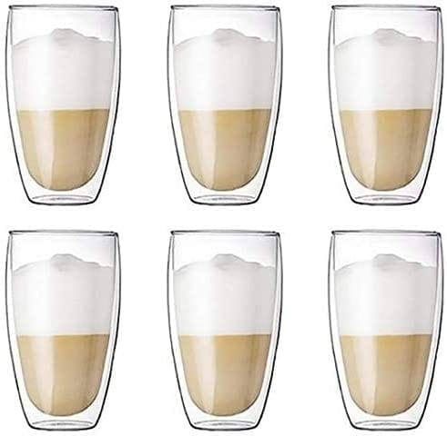 Dubkart Cups and glasses Double Wall Stylish Serving Glass Set (Medium & Large)