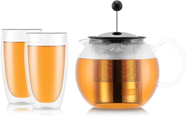 Dubkart Cups and glasses Double Wall Stylish Serving Glass Set (Medium & Large)