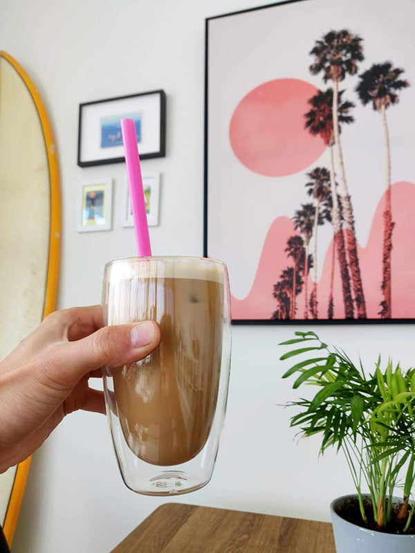 Dubkart Cups and glasses Double Wall Stylish Serving Glass Set (Medium & Large)