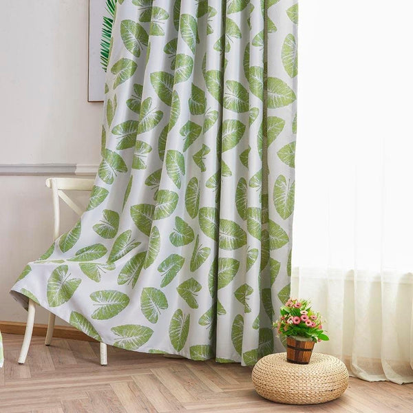 Dubkart Curtains & Drapes Banana Leaf Blackout Window Curtains 1.4m x 2.5m
