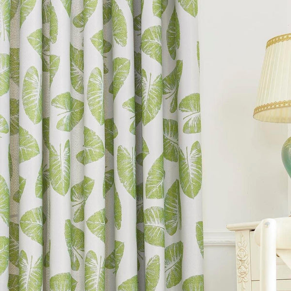 Dubkart Curtains & Drapes Banana Leaf Blackout Window Curtains 1.4m x 2.5m