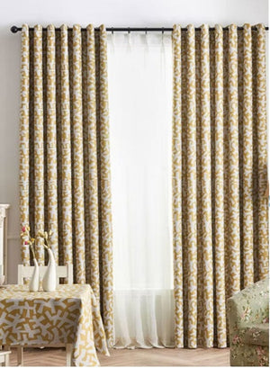 Dubkart Curtains & Drapes Nordic Style Tree Branch Printed Blackout Curtain 200 x 270 cms