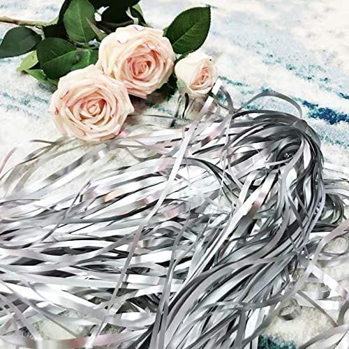 Dubkart Decor 2 PCS Silver Fringe Curtains Wedding Birthday Party Photo Booth Background
