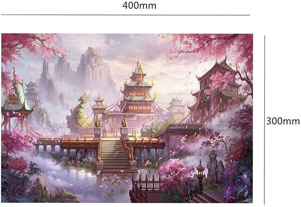 Dubkart DIY 5D Diamond Chinese Palace Home Decor Painting Needlework Craft Kit Set