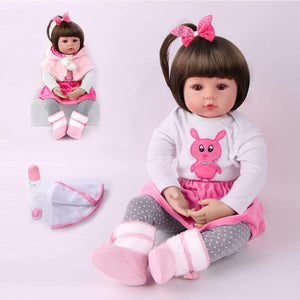 Dubkart Dolls 19 Inch Real Life Like Reborn Baby Doll With Pacifier & Bottle