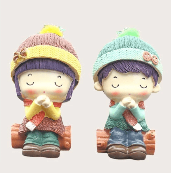 Dubkart Dolls 2 PCS Resin Couple Dolls Car Home Decor