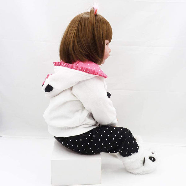Dubkart Dolls 20 inch Real Life Like Reborn Baby Doll Panda Top