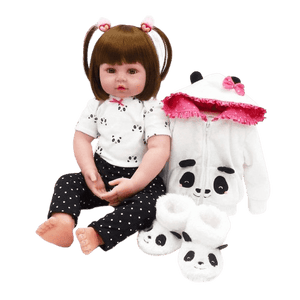 Dubkart Dolls 20 inch Real Life Like Reborn Baby Doll Panda Top