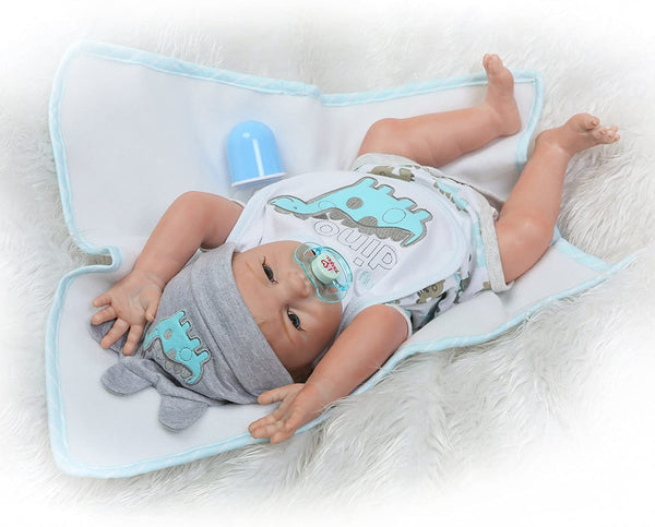 Dubkart Dolls 22 Inch Dinosaur Theme Real Life Like Reborn Baby Doll