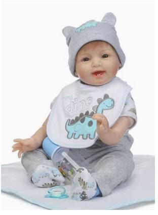 Dubkart Dolls 22 Inch Dinosaur Theme Real Life Like Reborn Baby Doll