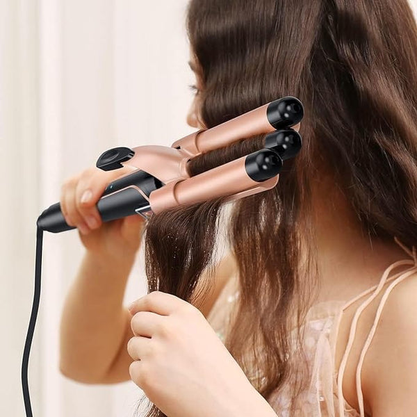 Dubkart DUBKART 5 in1 Hair Curling Wand Set - Hair Curler with 5 Interchangeable Ceramic Barrel (9,32mm) LED Temperature Adjustable Hair Curling Iron with Heat-Resistant Glove