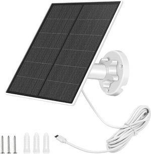 Dubkart DUBKART Solar Panel for Security Camera,5W USB Solar Panel with Micro USB,IP65 Waterproof Camera Solar Panel with 360°Adjustable Mounting