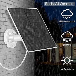 Dubkart DUBKART Solar Panel for Security Camera,5W USB Solar Panel with Micro USB,IP65 Waterproof Camera Solar Panel with 360°Adjustable Mounting