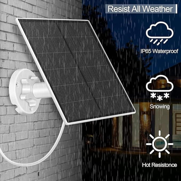 Dubkart DUBKART Solar Panel for Security Camera,5W USB Solar Panel with Micro USB,IP65 Waterproof Camera Solar Panel with 360°Adjustable Mounting