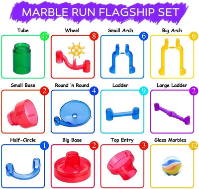 Dubkart Educational toys 122 PCS Marble Maze Run Track Game Building Blocks Race Toy Set