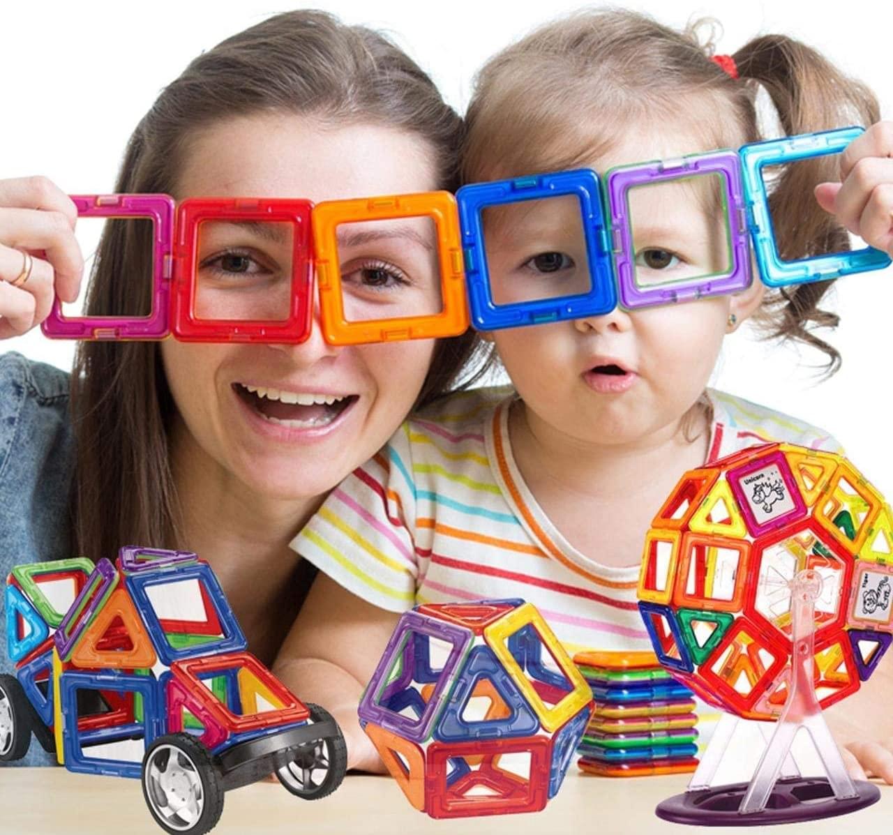 Dubkart Educational toys 139 PCS 3D Magnetic Tiles Building Blocks Set Educational Toy