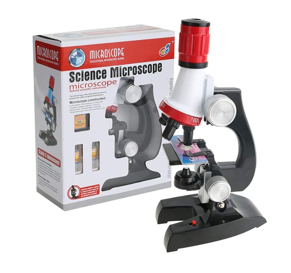 Dubkart Educational toys Kids Education Biology Microscope With Support Kit  100X 400X 1200X
