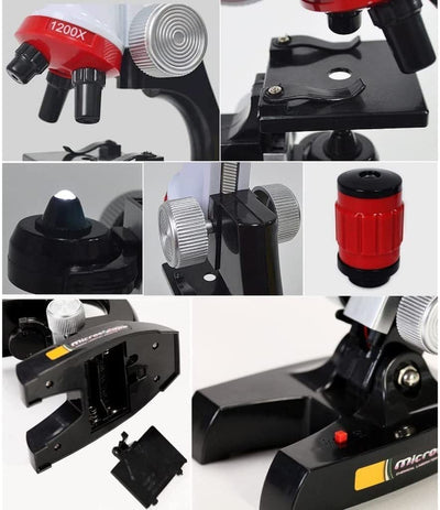 Dubkart Educational toys Kids Education Biology Microscope With Support Kit  100X 400X 1200X